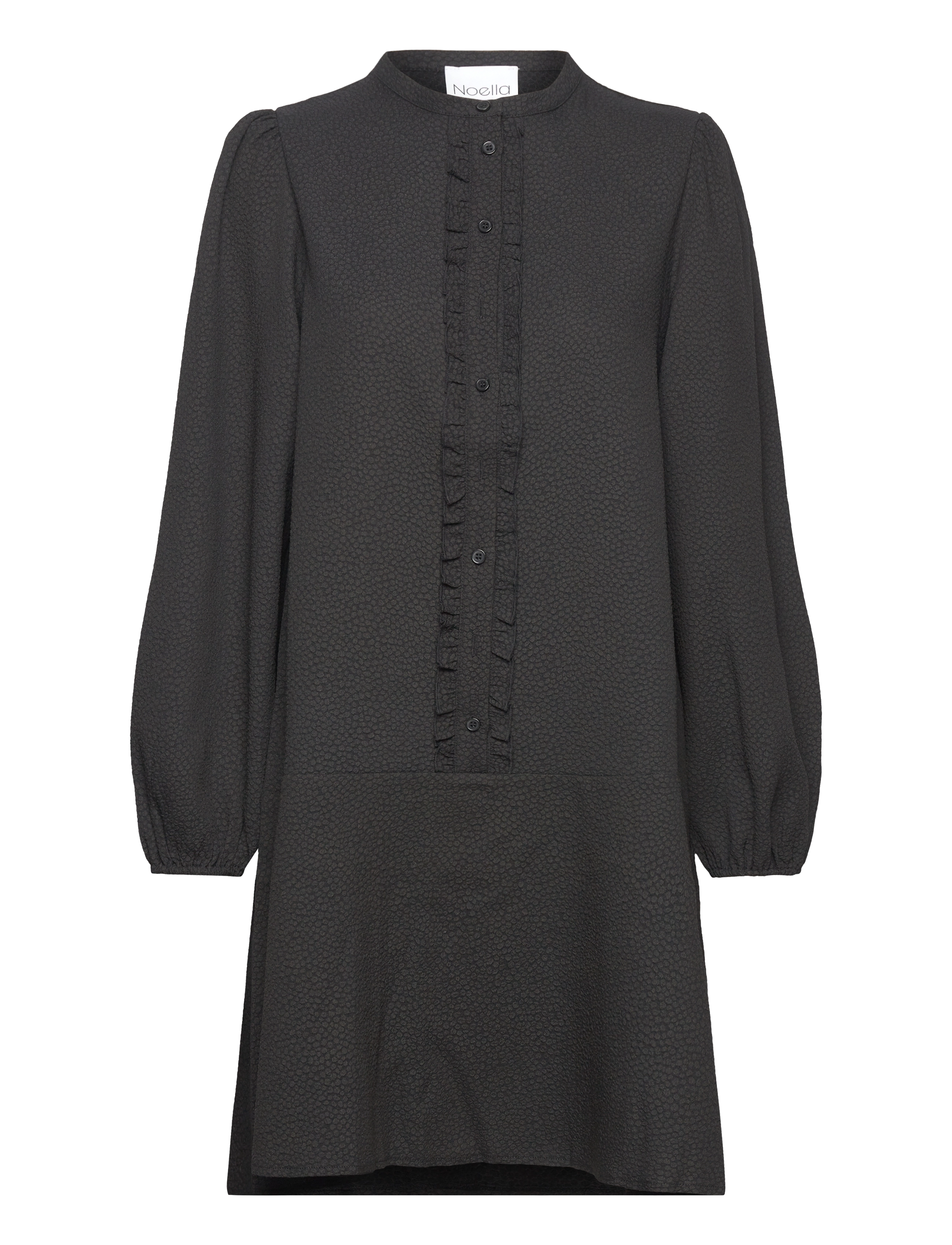 Noella Pastis Ruffle Dress - Kleider - BLACK / black