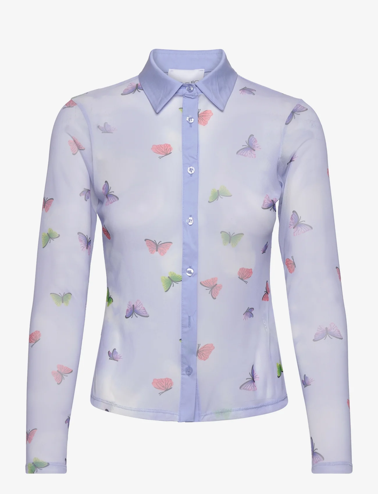 Noella - Mona Stretch Shirt - langärmlige hemden - butterfly print - 0