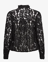 Noella - Pixi Shirt Lace - langärmlige blusen - black - 1