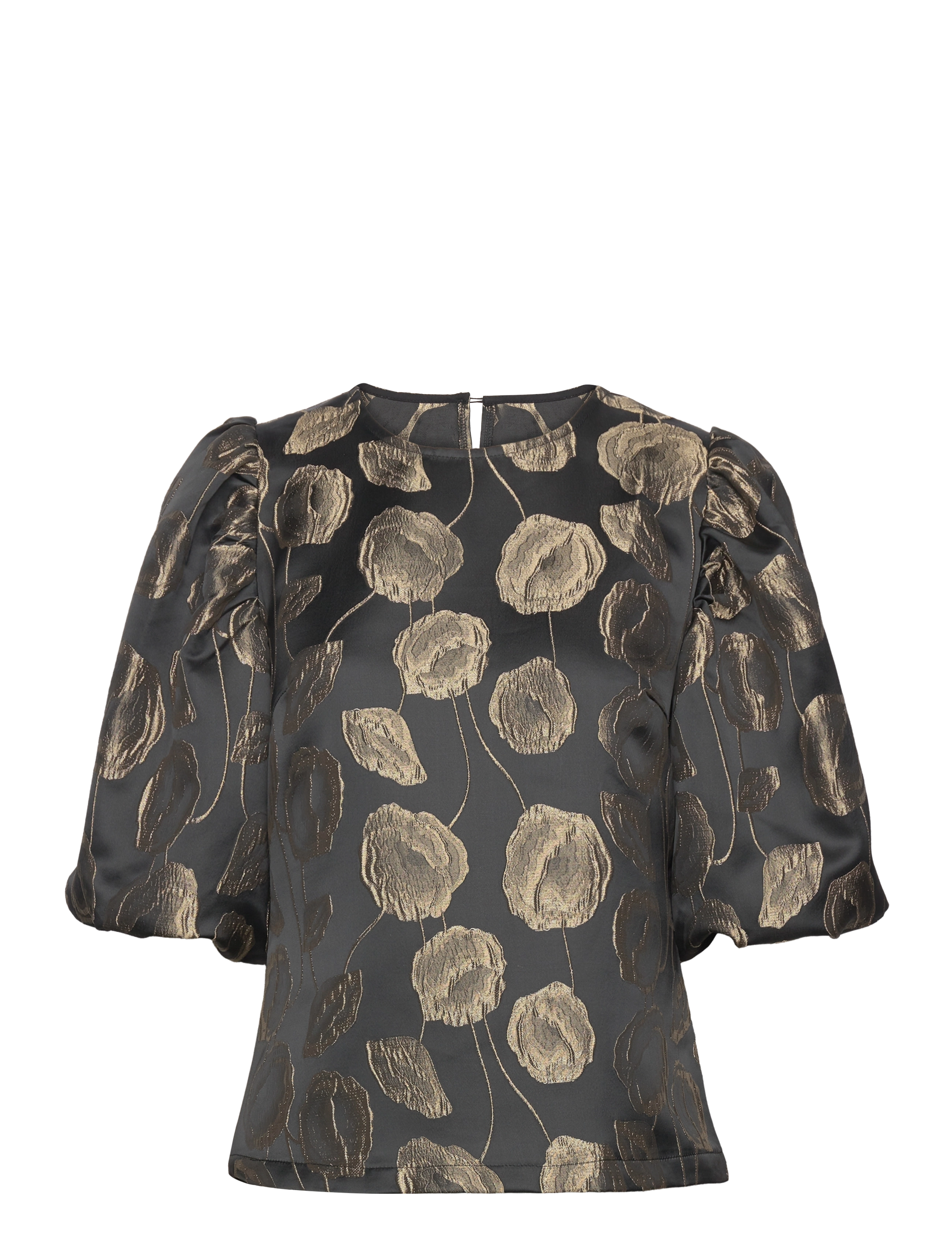 Noella Pina Blouse - Bluser - GOLD MIX / black