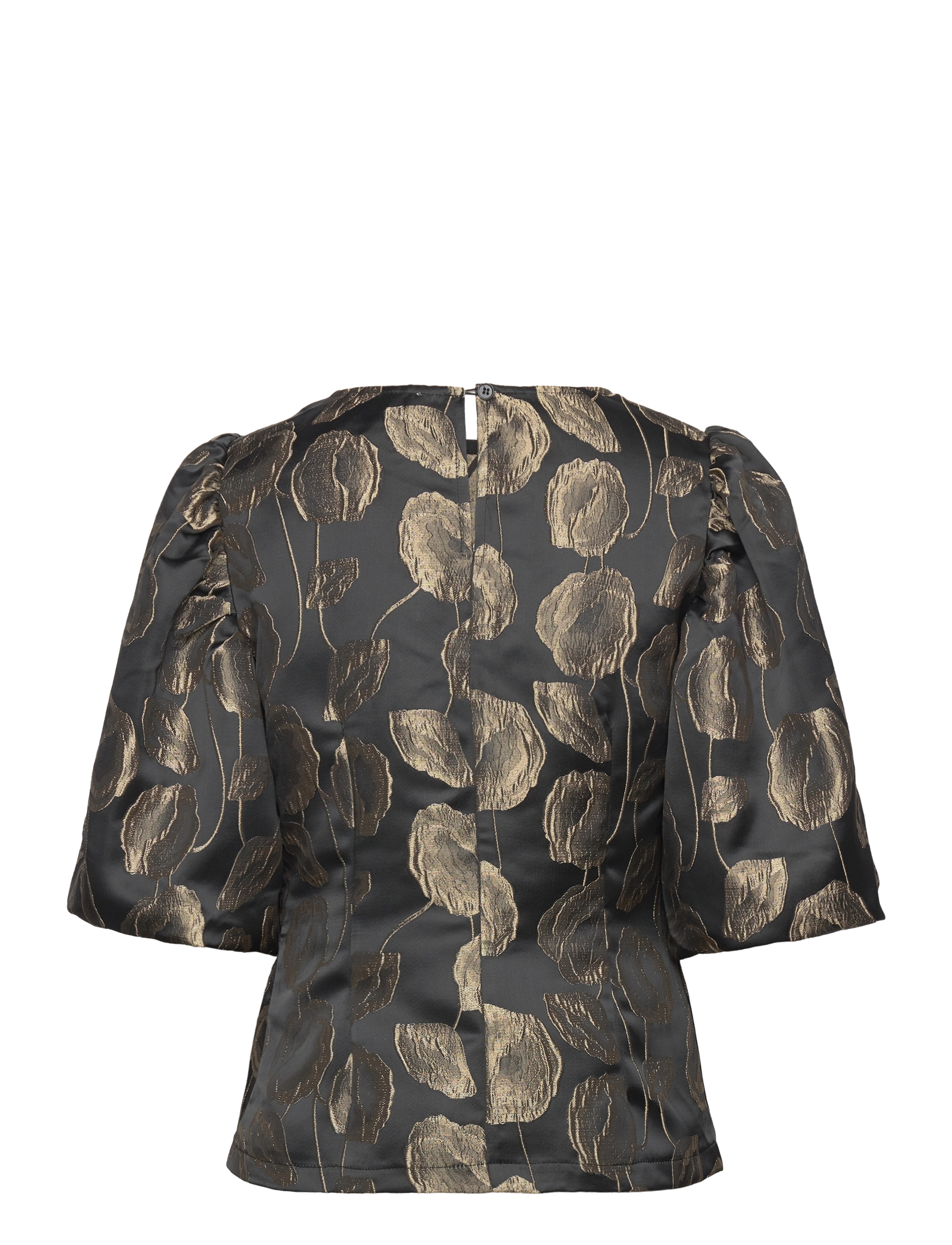 Noella - Pina Blouse - kortærmede bluser - gold mix - 1