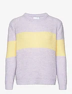 Mia Knit Sweater - LAVENDER/YELLOW MIX
