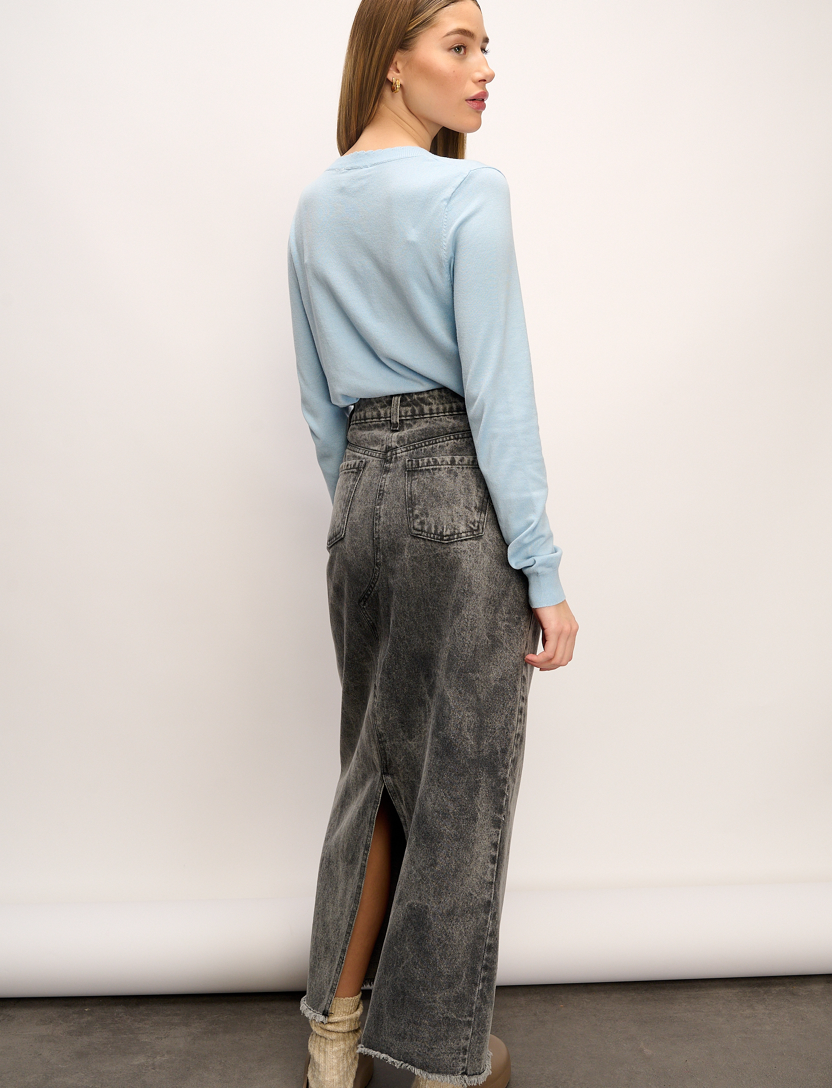 Noella - Ayla Knit Cardigan - light blue mel. - 3