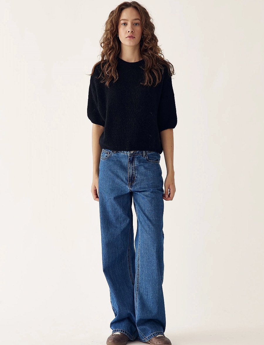 Noella - Mimi Knit Jumper - striktrøjer - black - 0