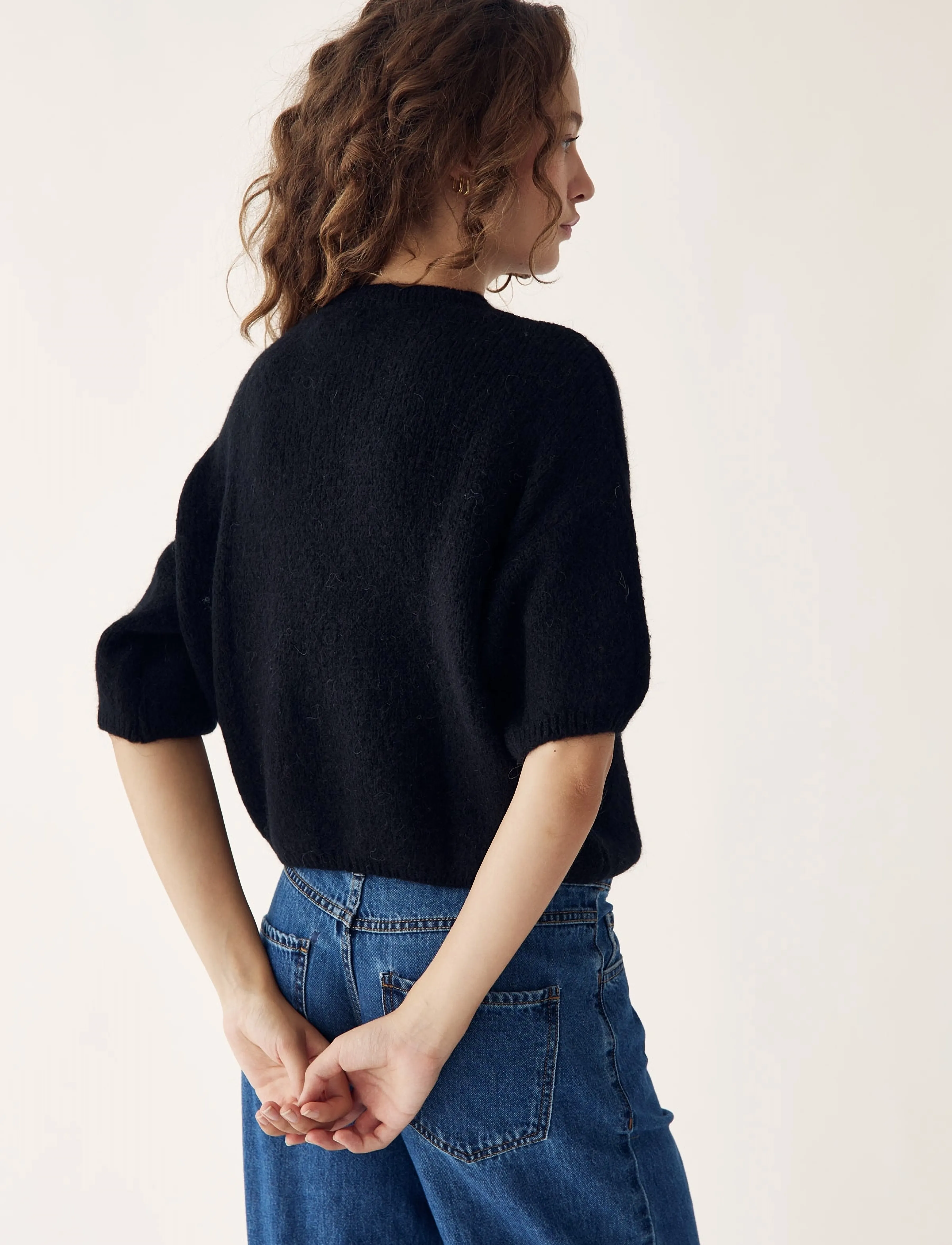 Noella - Mimi Knit Jumper - trøjer - black - 4