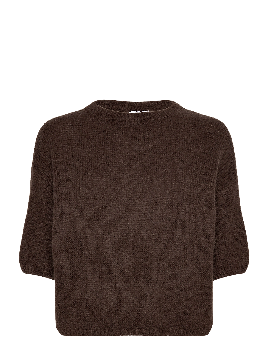 Noella - Mimi Knit Jumper - striktrøjer - dark brown - 1