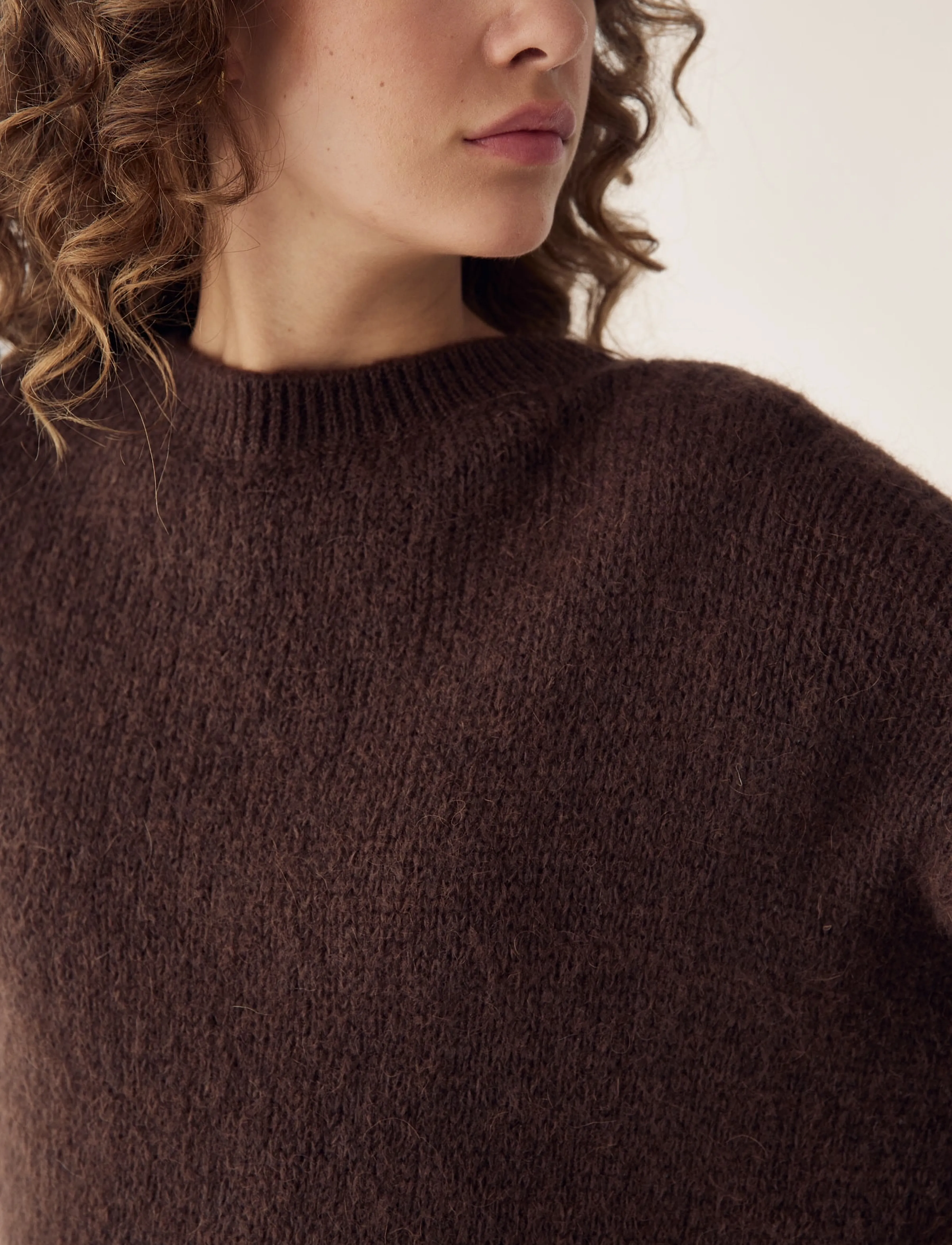 Noella - Mimi Knit Jumper - peysur - dark brown - 4