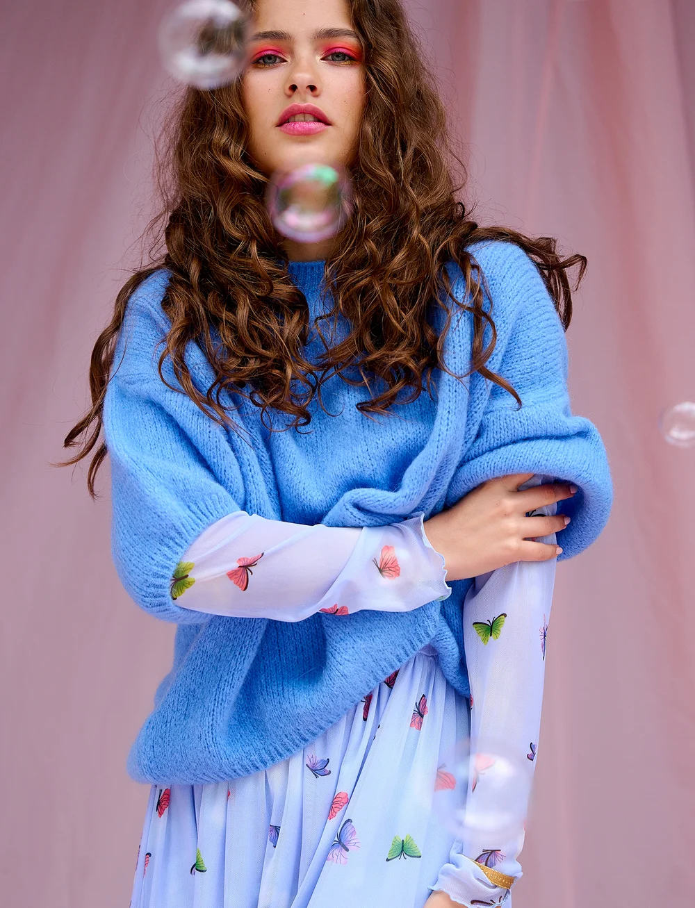 Noella - Mimi Knit Jumper - stickade tröjor - sky blue - 0