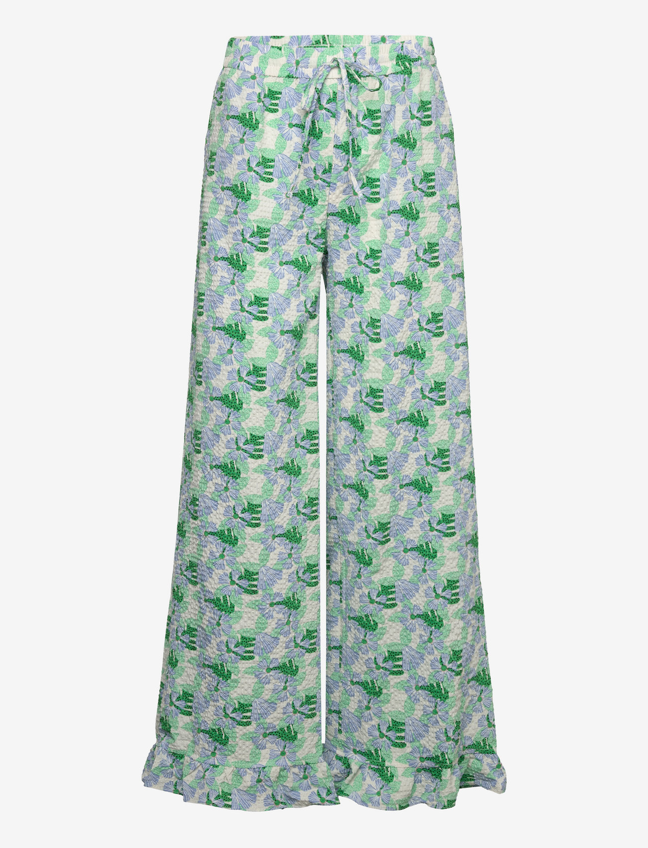 Noella - Magda Pants - white/green flower - 0