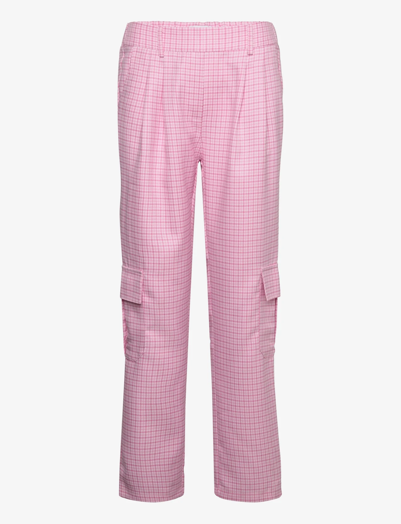 Noella - Mille Pants - sirge säärega püksid - candy pink check - 0