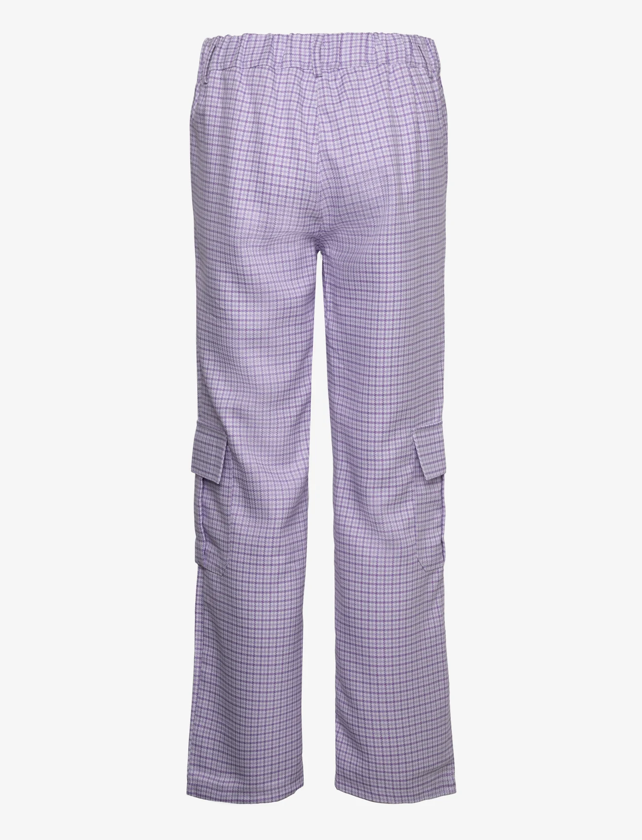 Noella - Mille Pants - sirge säärega püksid - lavender check - 1