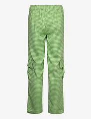 Noella - Mille Pants - straight leg trousers - lime green check - 1