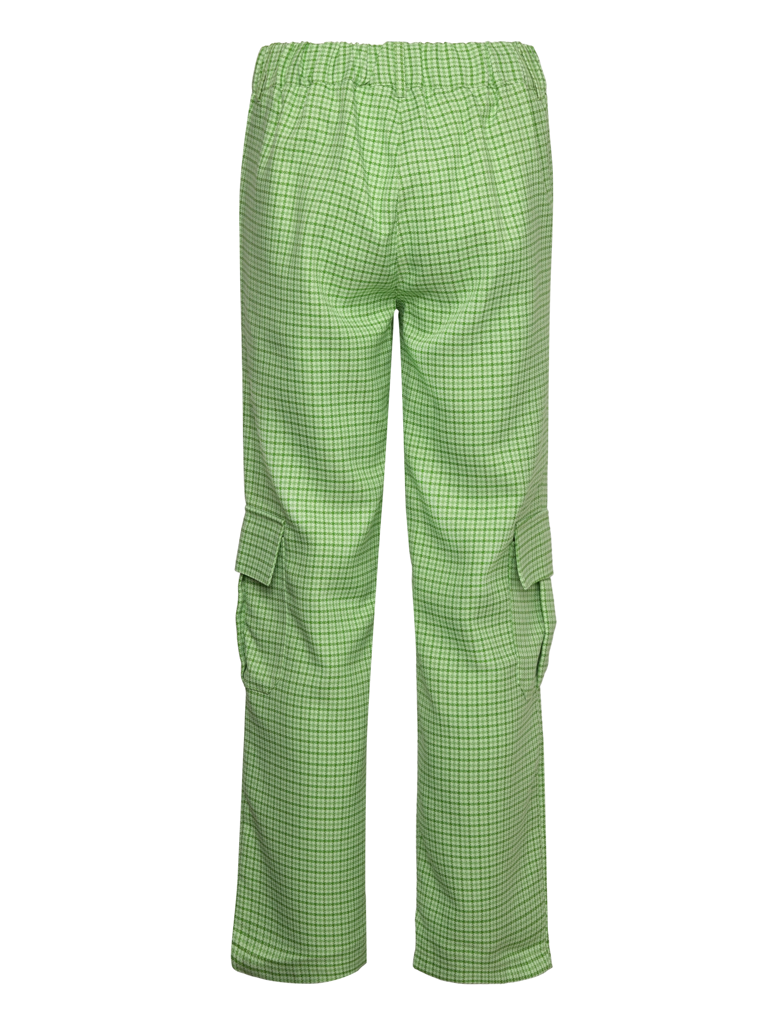 Noella - Mille Pants - straight leg hosen - lime green check - 2