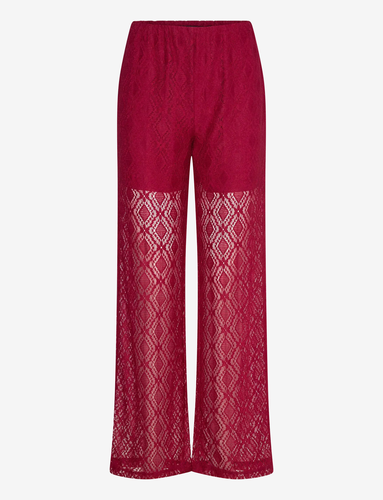 Noella - Texas Lace Pants - hosen mit weitem bein - red - 0