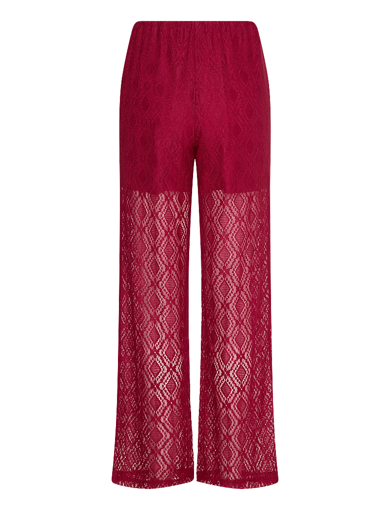 Noella - Texas Lace Pants - hosen mit weitem bein - red - 1