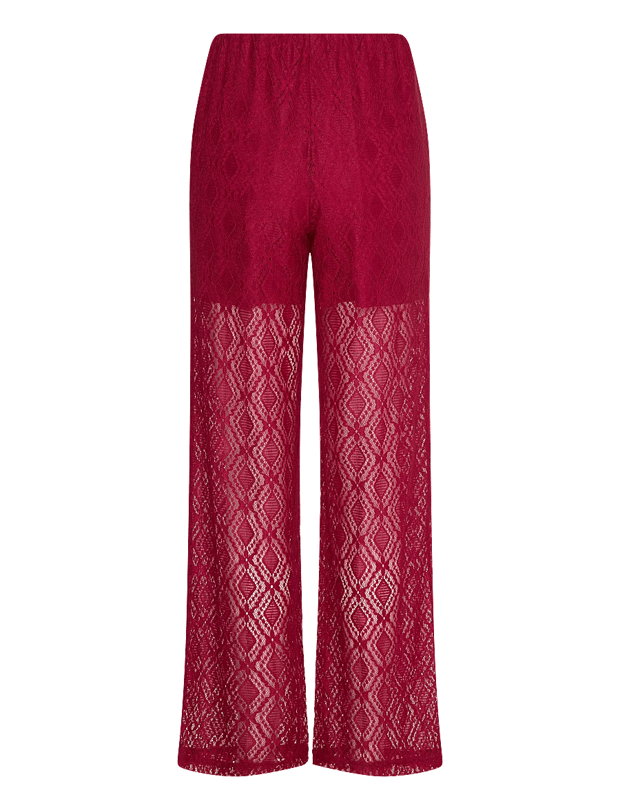 Noella - Texas Lace Pants - vida byxor - red - 1