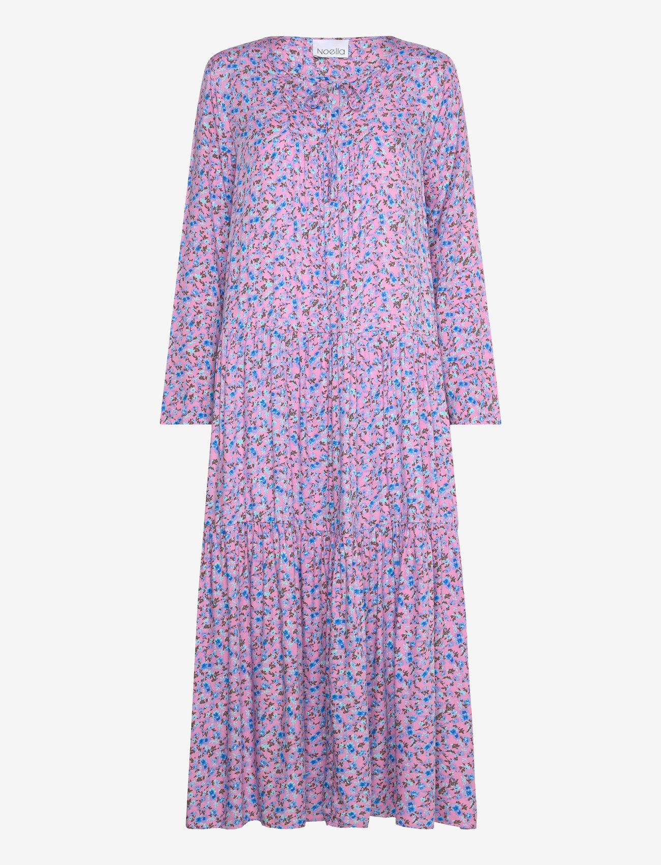 Noella - Imogen Long Dress - sommerkleider - pink/blue flower - 0