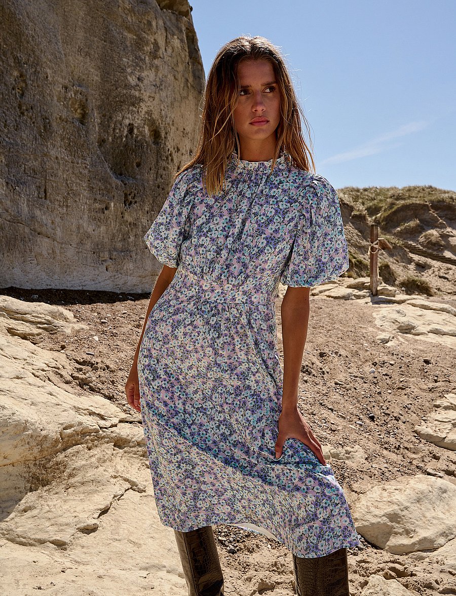 Noella - Ruth Long Dress - sommerkleider - lavender flower - 0