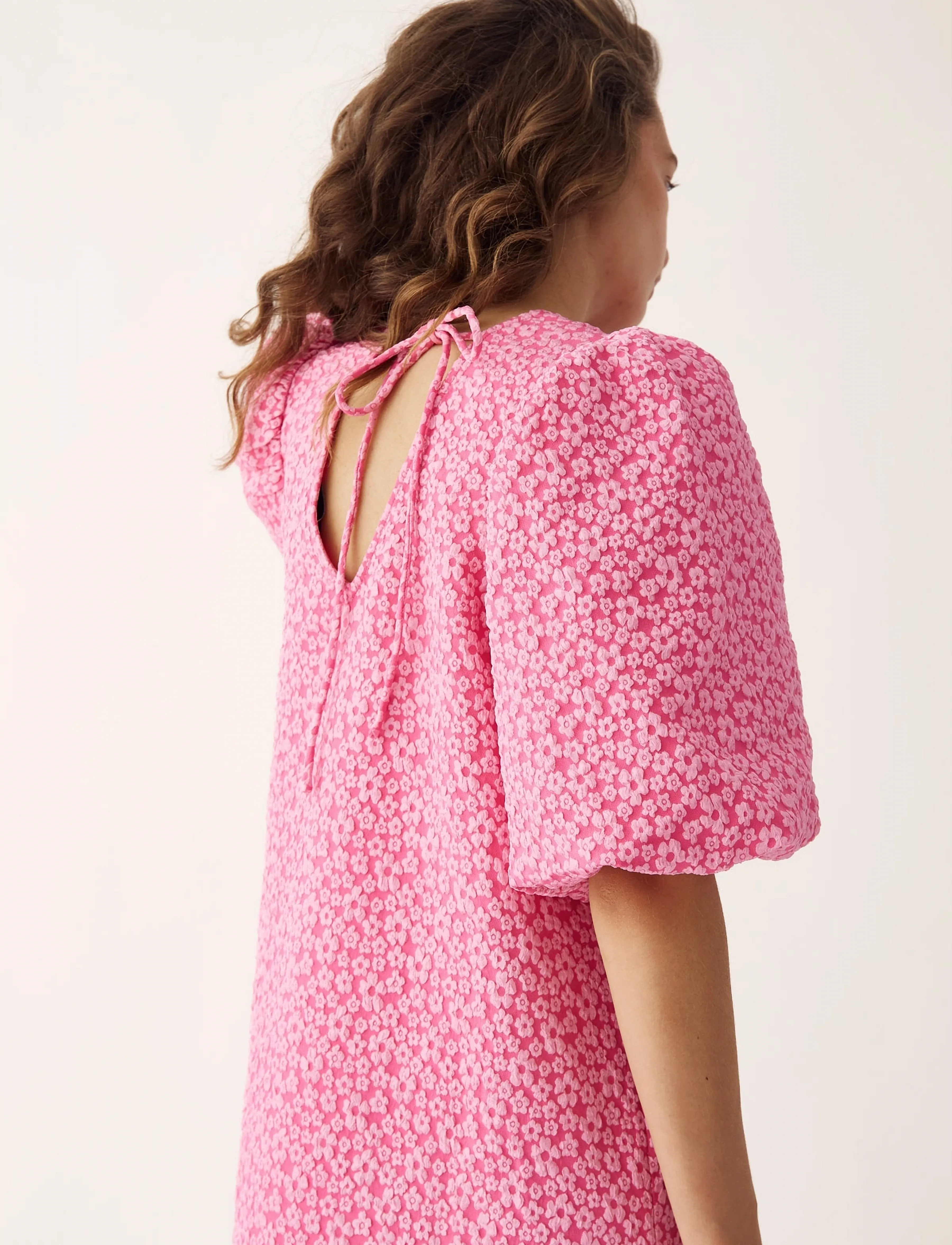 Noella - Reno Pastis Long Dress - konfirmation - bright pink - 2