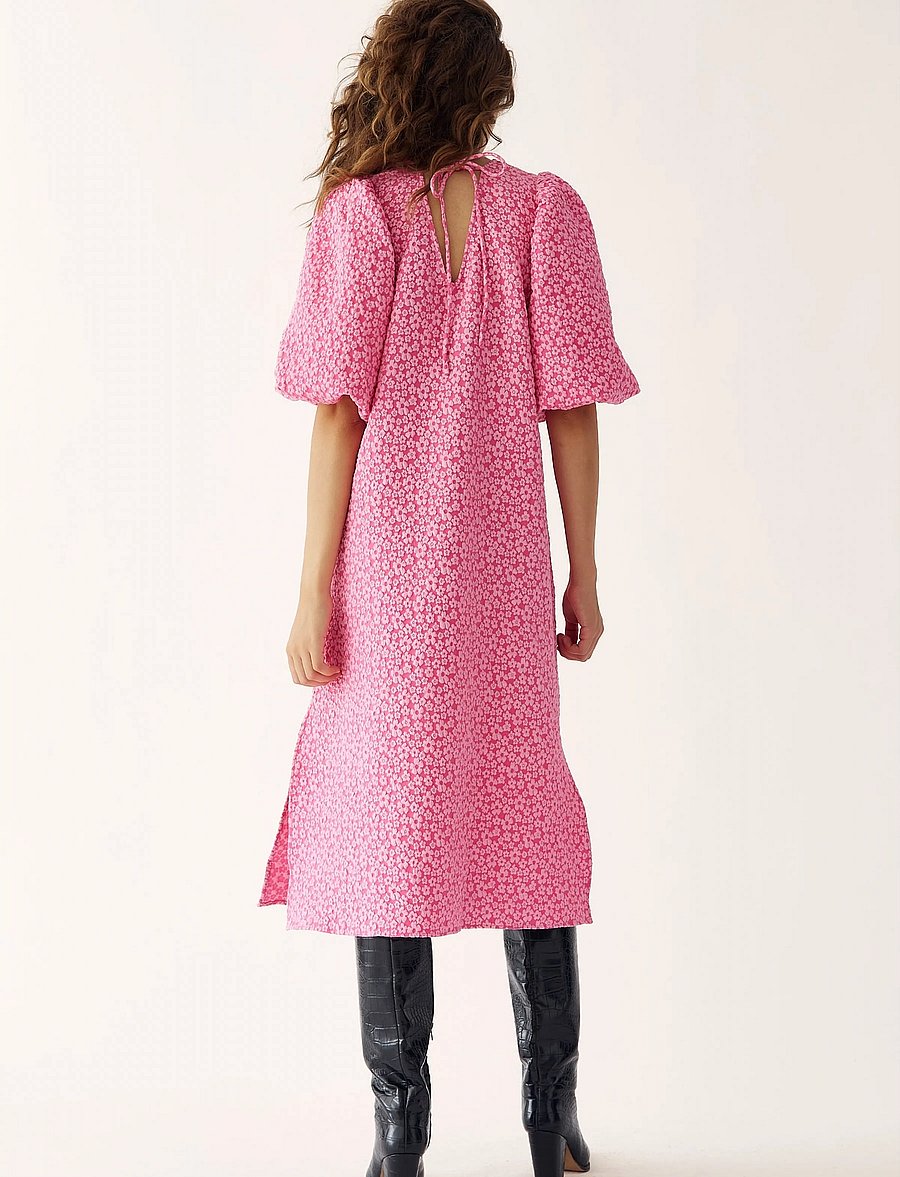 Noella - Reno Pastis Long Dress - konfirmation - bright pink - 4