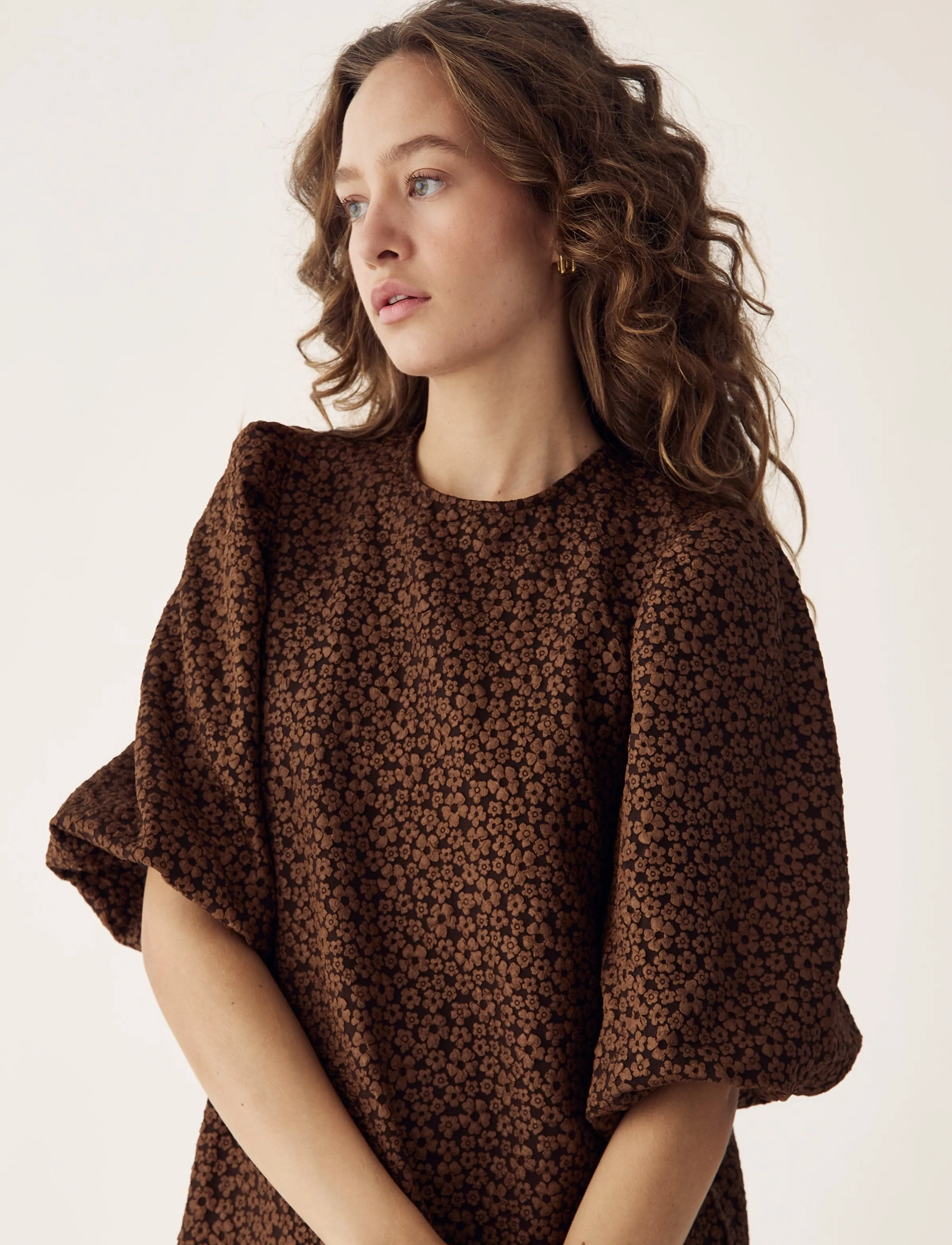 Noella Reno Pastis Long Dress - Kläder - CHOCOLATE / brown