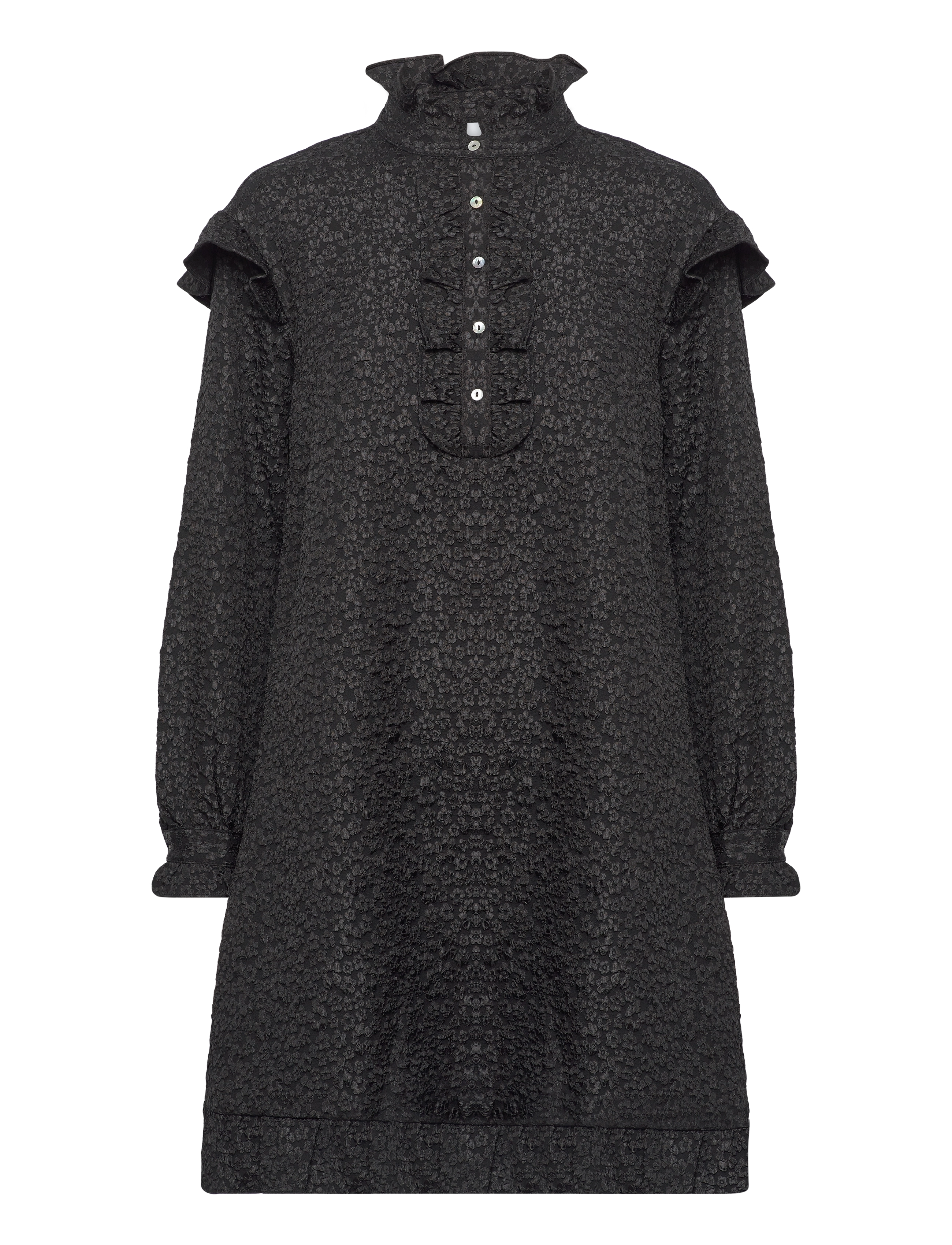 Reno Ruby Ruffle Dress - BLACK