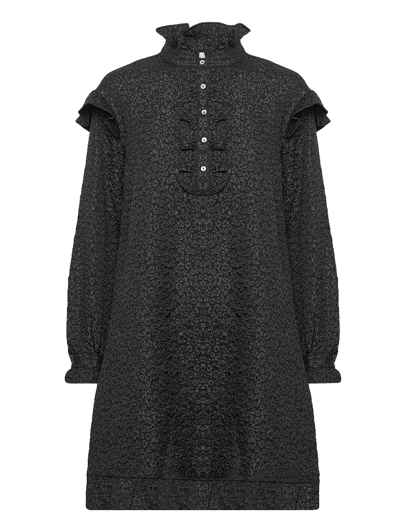 Noella - Reno Ruby Ruffle Dress - särkkleidid - black - 0