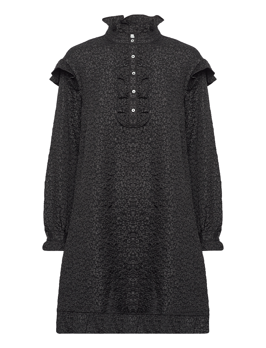 Noella - Reno Ruby Ruffle Dress - hemdkleider - black - 0