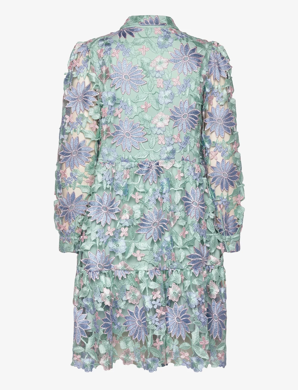 Noella - Star LS Dress - skjortklänningar - blue mix - 2