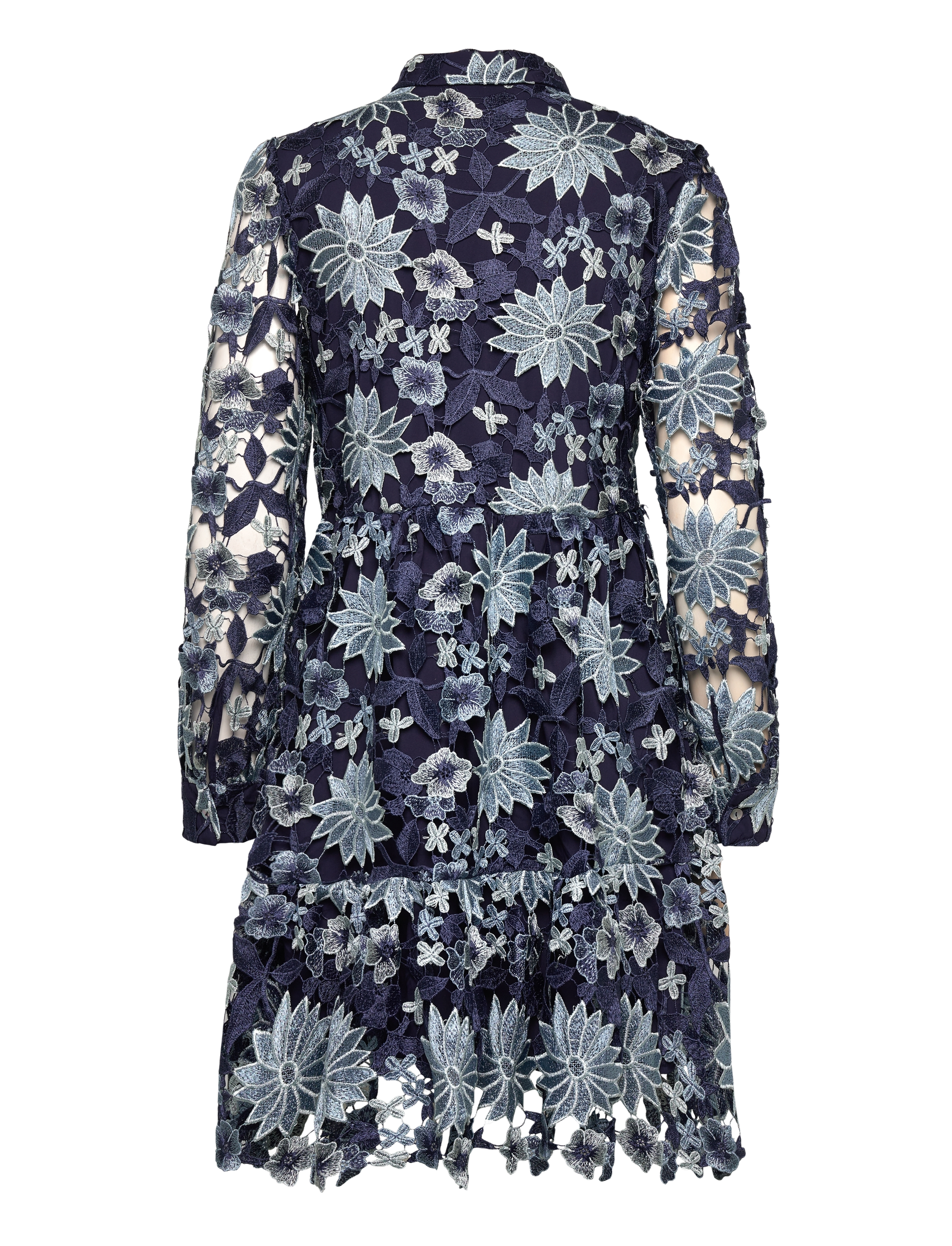 Noella - Star LS Dress - skjortekjoler - dark blue mix - 1