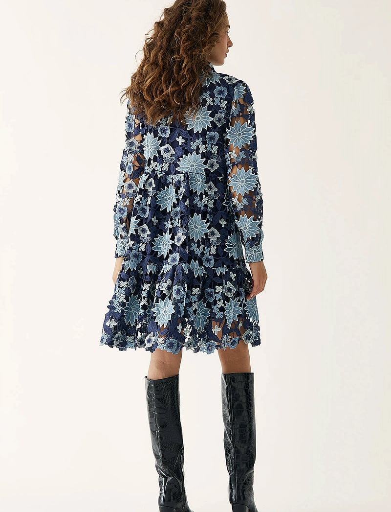 Noella - Star LS Dress - hemdkleider - dark blue mix - 3