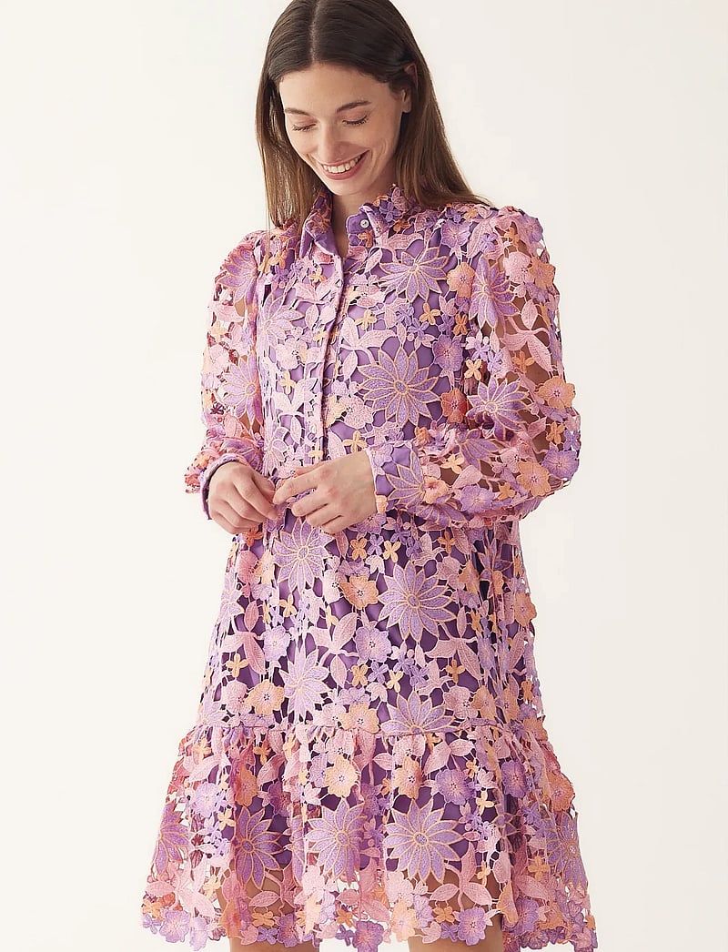 Noella - Star LS Dress - skjortekjoler - lilac mix - 0