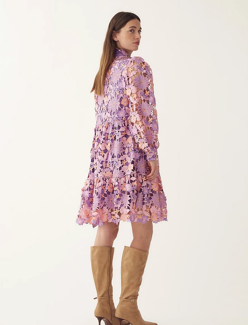 Noella - Star LS Dress - skjortekjoler - lilac mix - 5