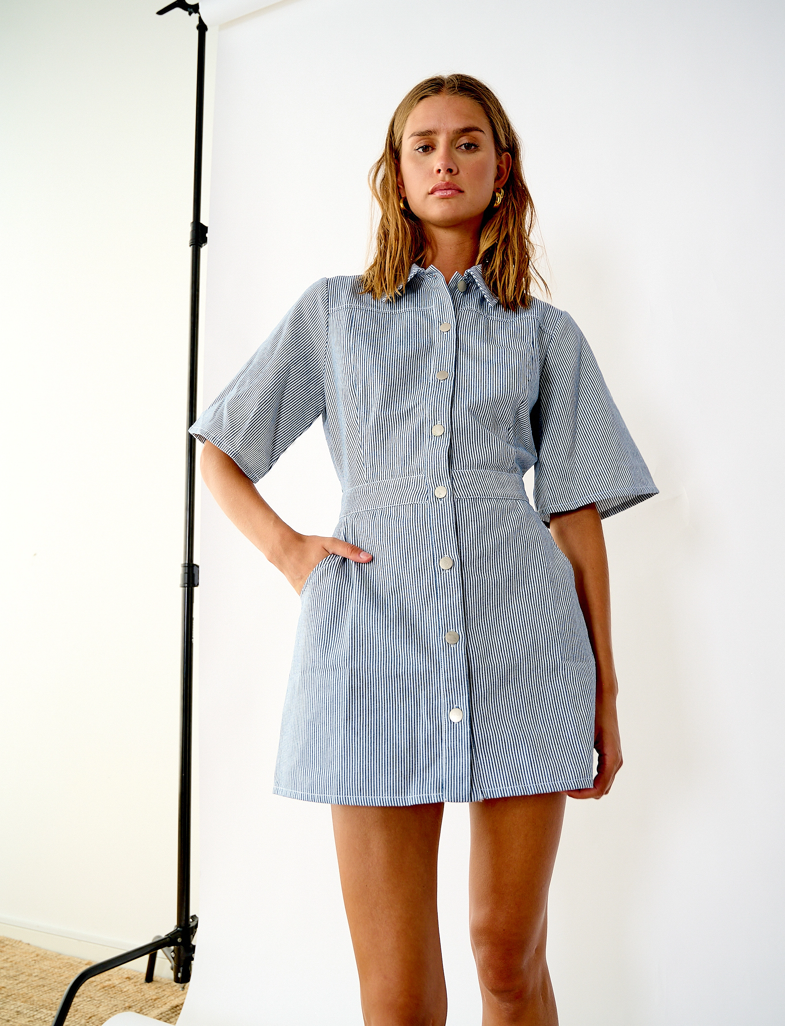 Noella - Benita Dress - hemdkleider - light blue - 4