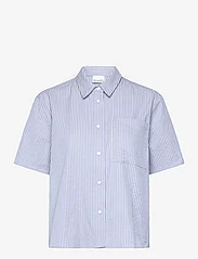 Noella - Rani Shirt - kortärmade skjortor - light blue stripe - 0