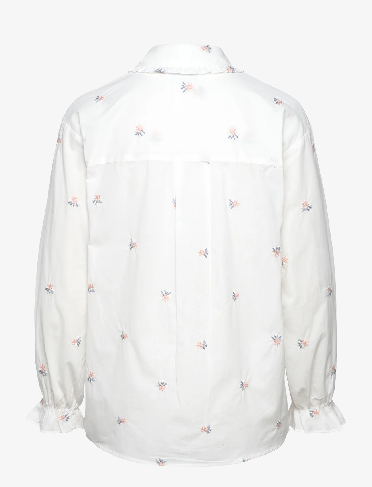 Noella - Roberta Frill Shirt - white embroidery - 1