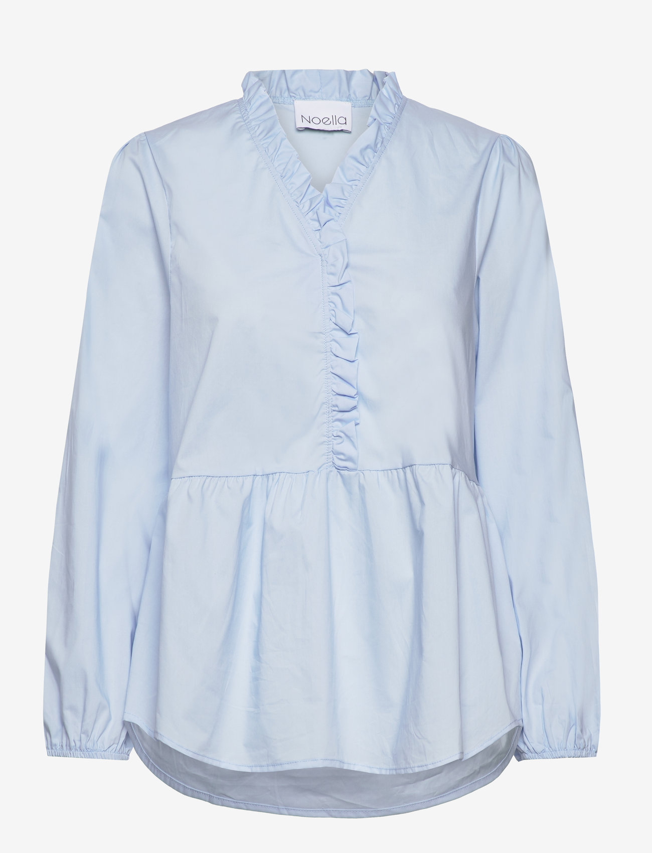 Noella - Matti Blouse Poplin - langærmede bluser - light blue - 0