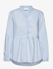 Noella - Matti Blouse Poplin - long-sleeved blouses - light blue - 0