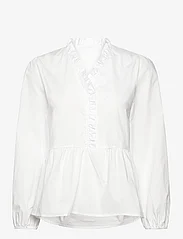 Noella - Matti Blouse Poplin - long-sleeved blouses - white - 0