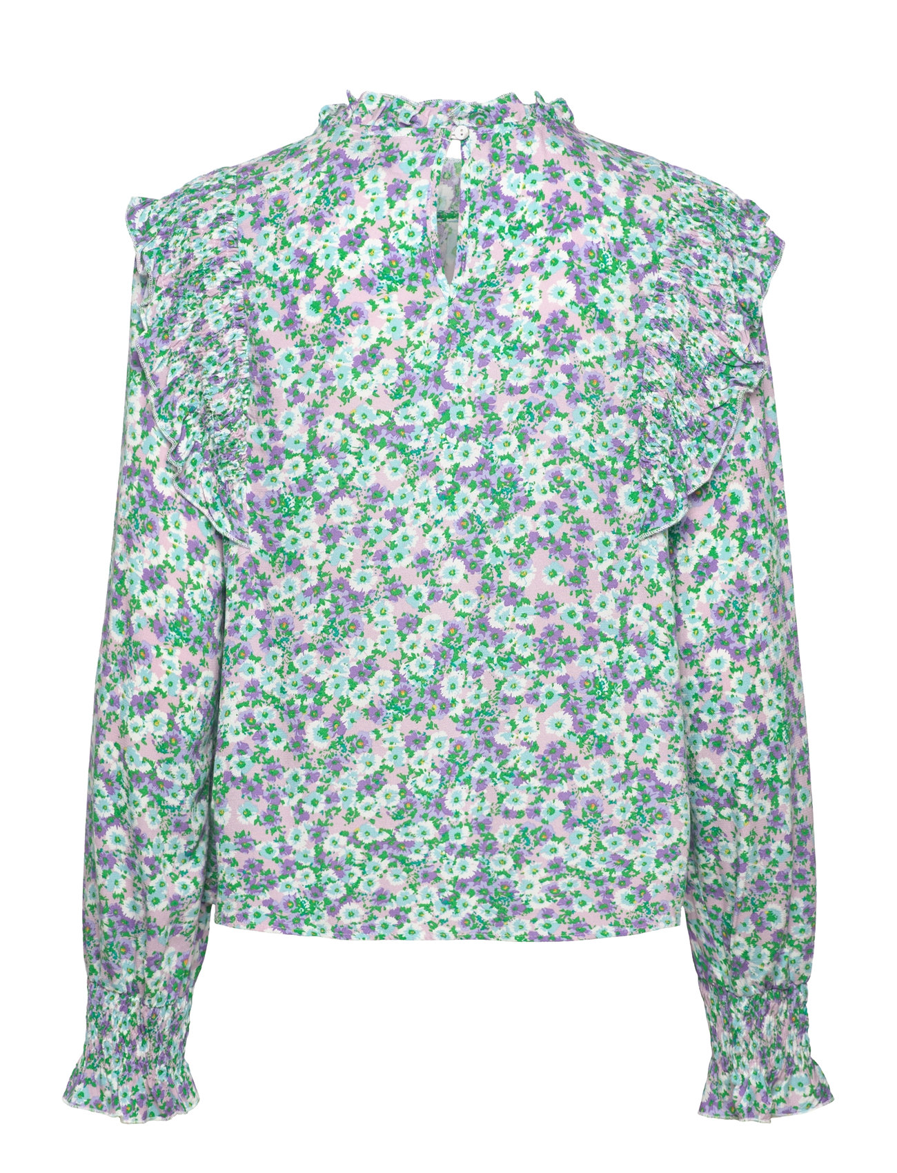 Noella - Ruth Blouse - long-sleeved blouses - lavender flower - 1
