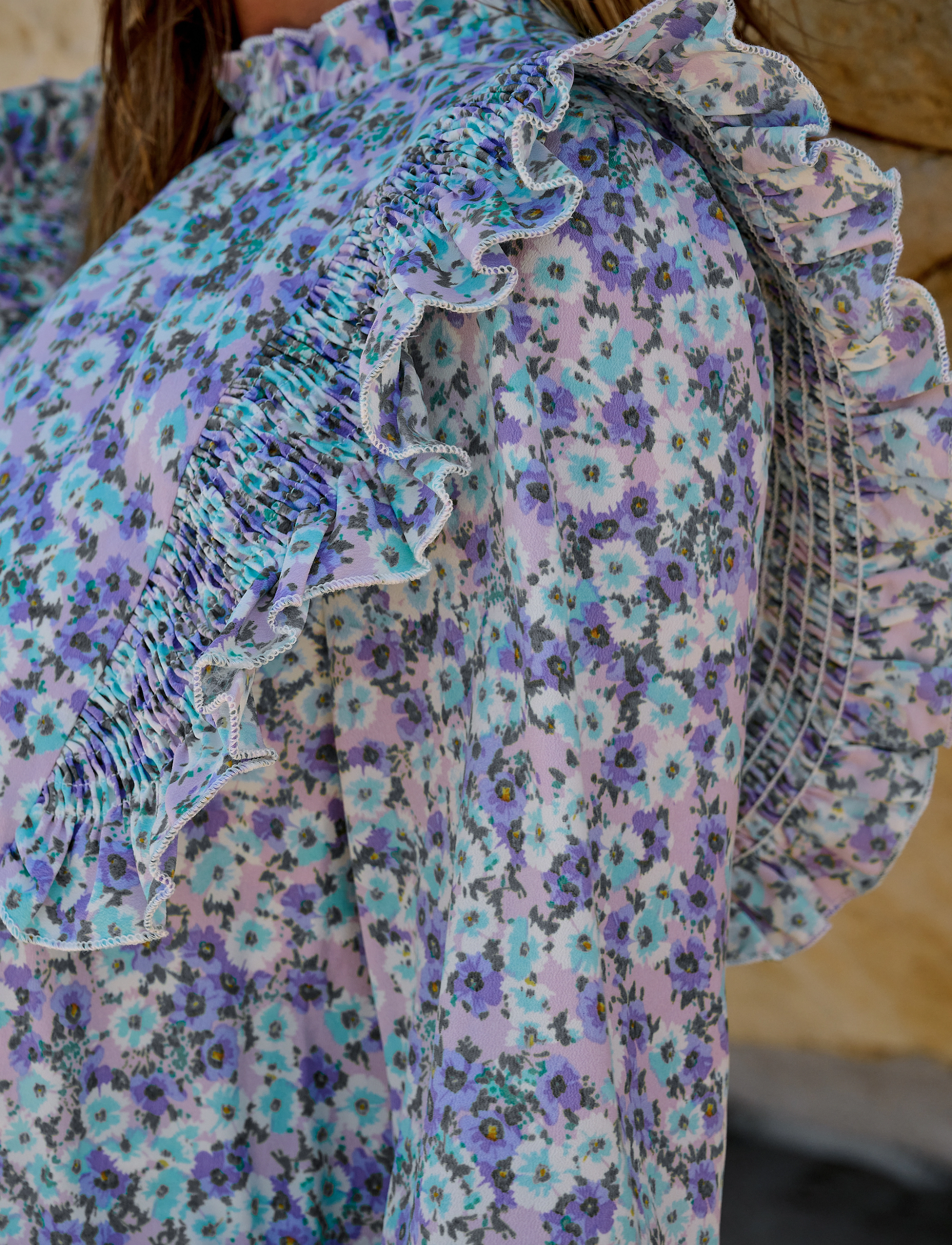 Noella - Ruth Blouse - langärmlige blusen - lavender flower - 3