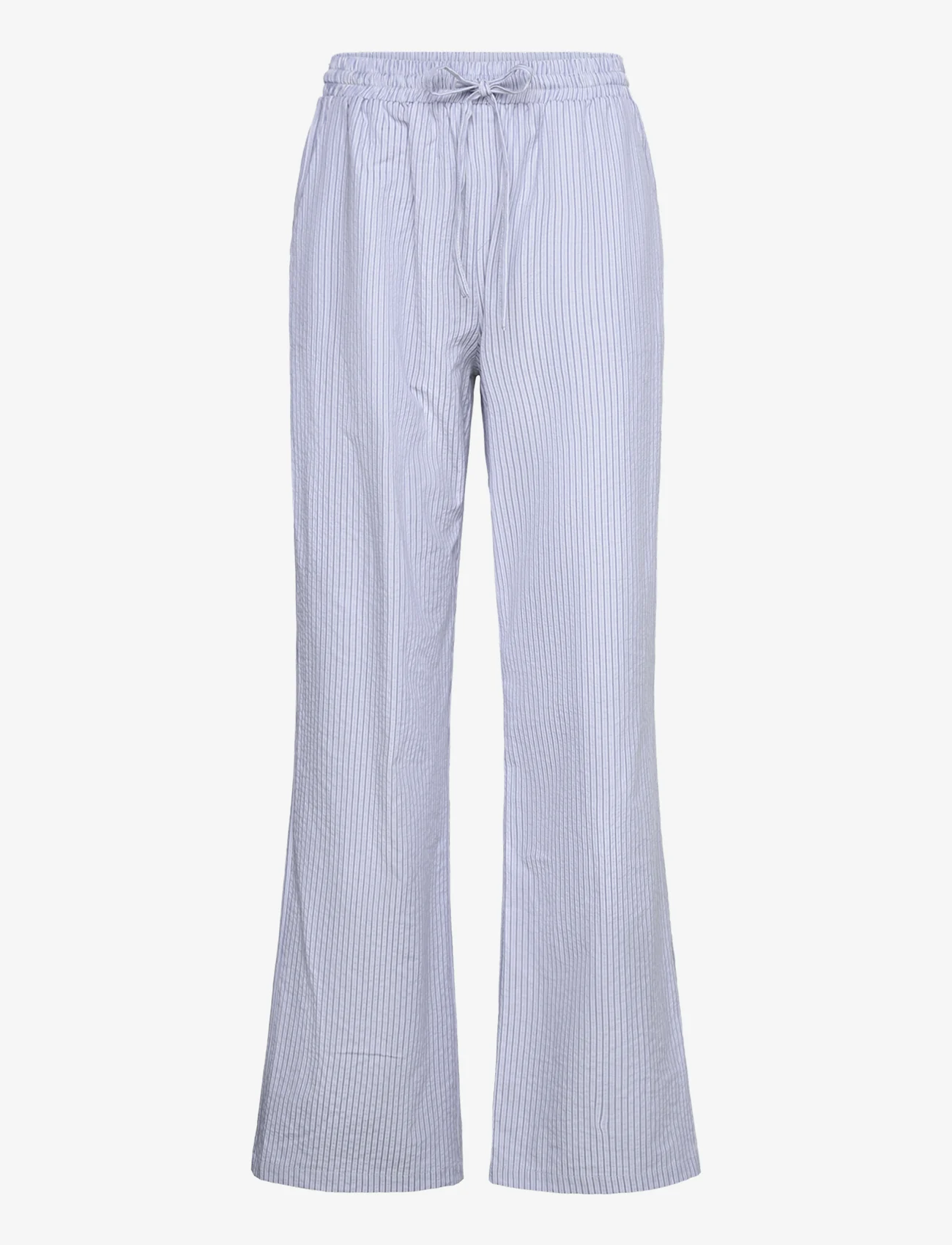 Noella - Rani Pants - leveälahkeiset housut - light blue stripe - 0