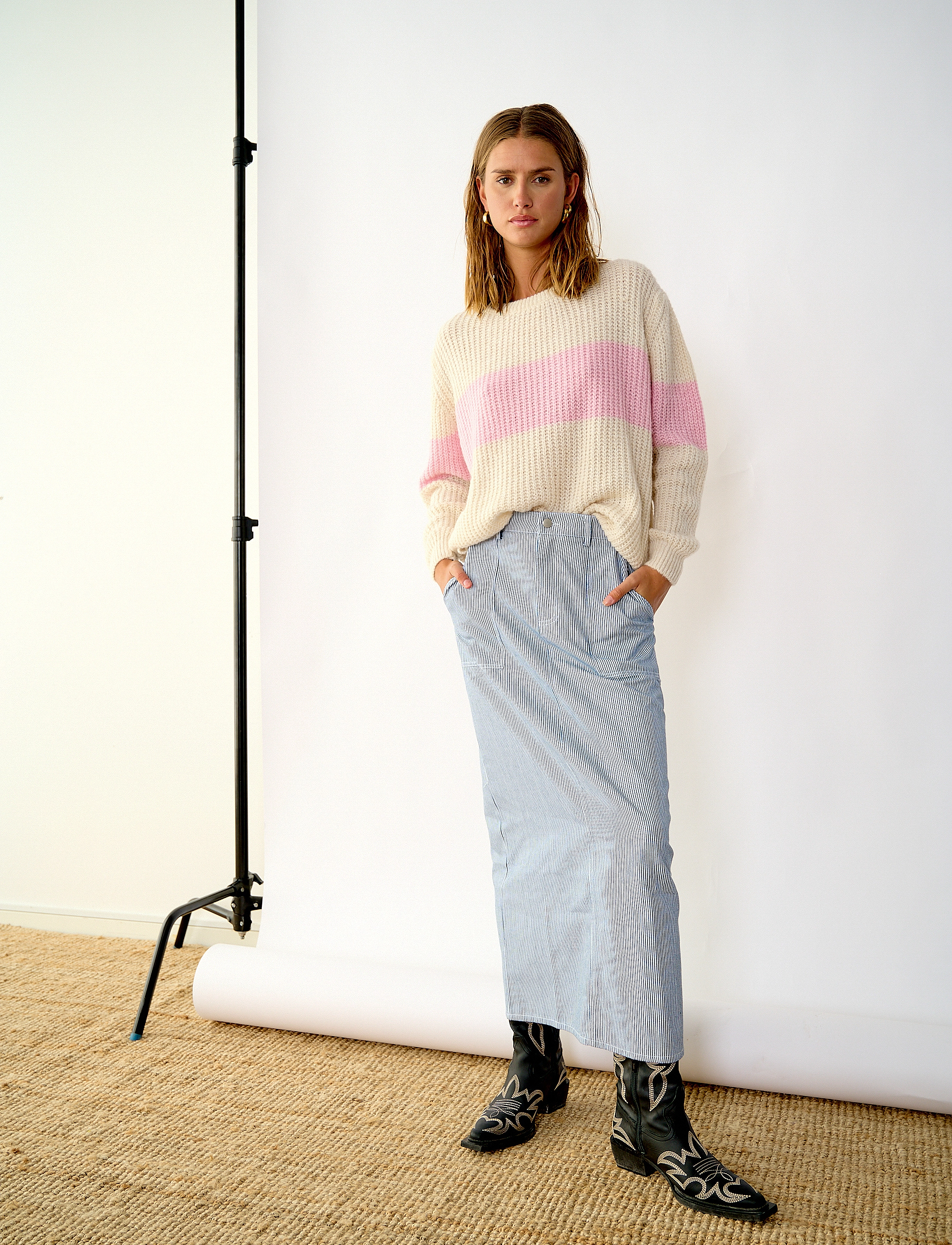 Noella Benita Skirt, S, Blue, Nederdele > Maxi, Dame