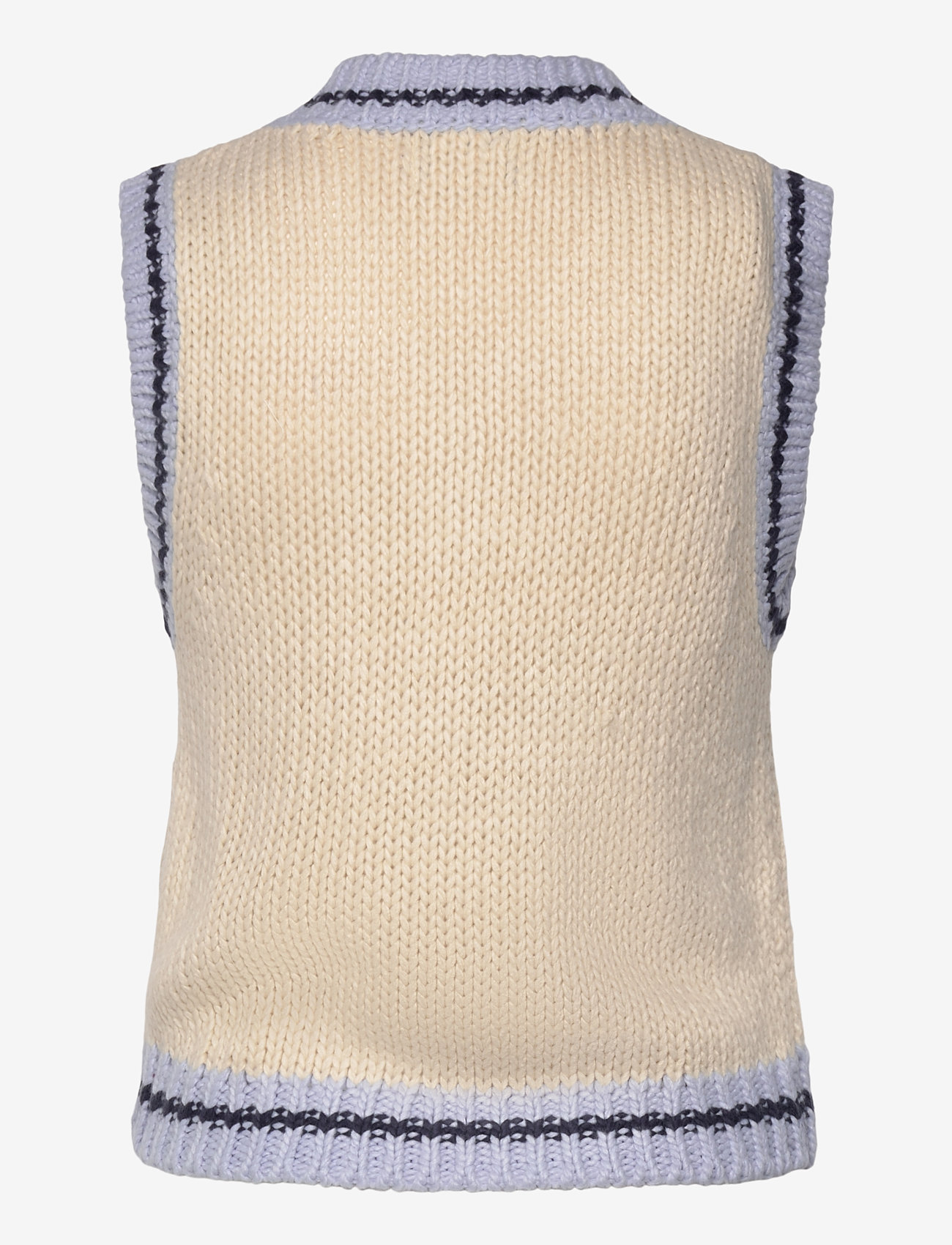 Noella - Kayanna Knit Vest - kamizelki z dzianiny - blue combo - 1