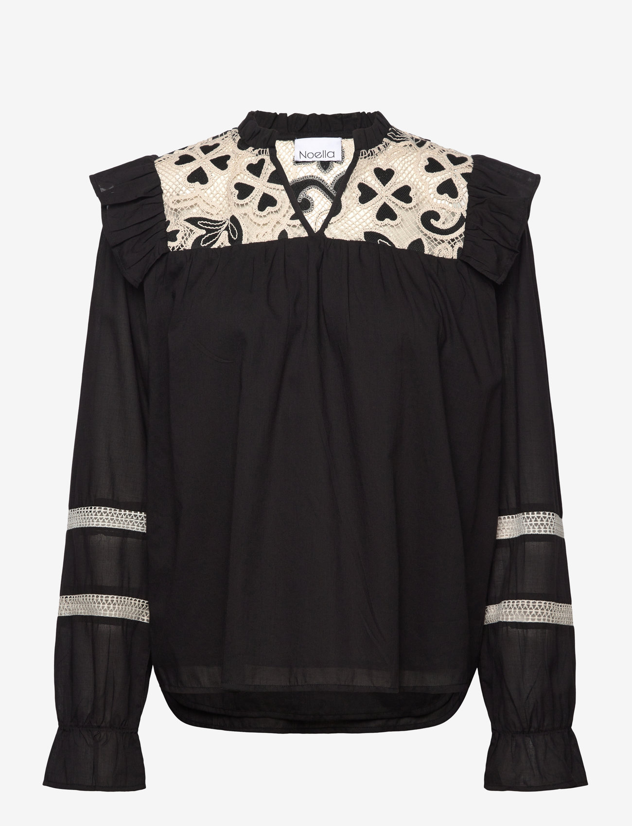 Noella - Salba Blouse - pikkade varrukatega pluusid - black - 1
