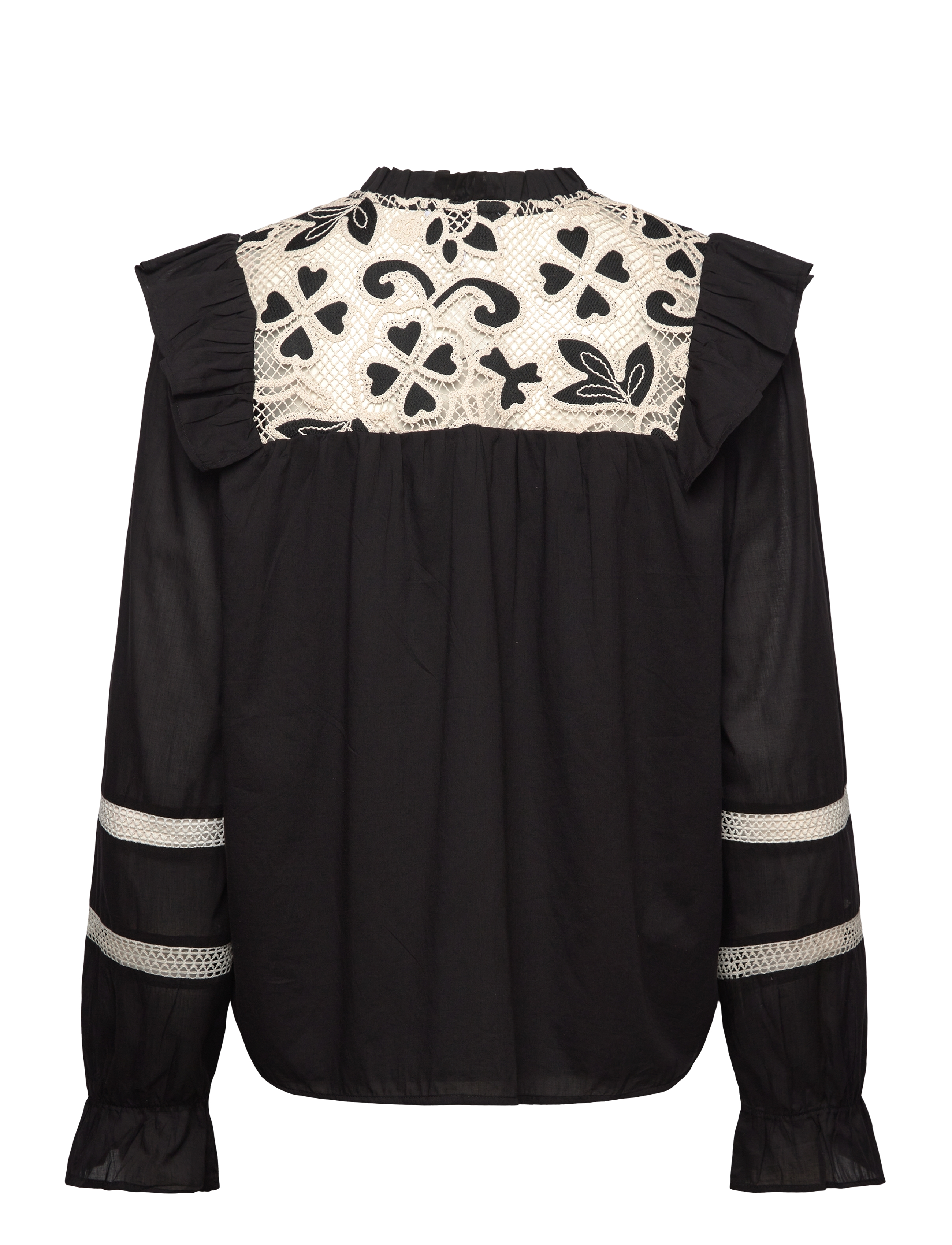 Noella - Salba Blouse - langärmlige blusen - black - 2