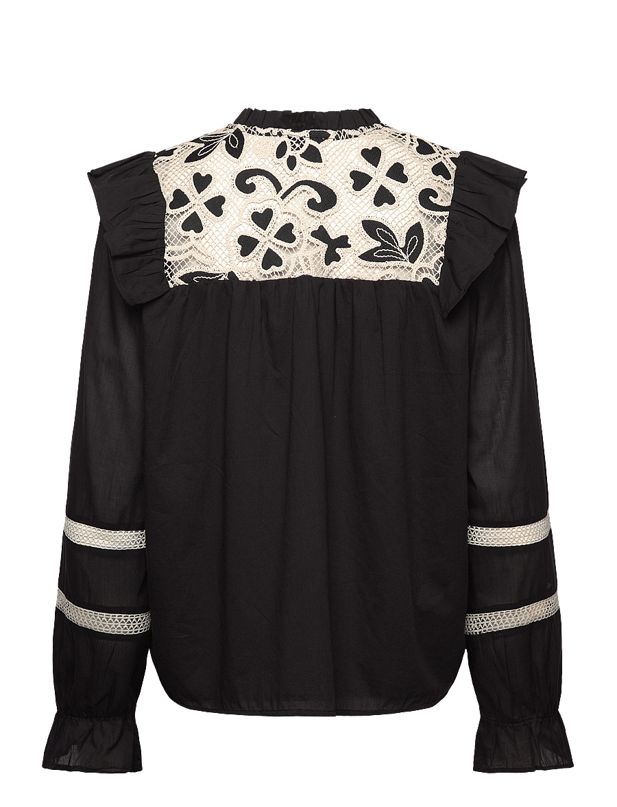 Noella - Salba Blouse - pikkade varrukatega pluusid - black - 2