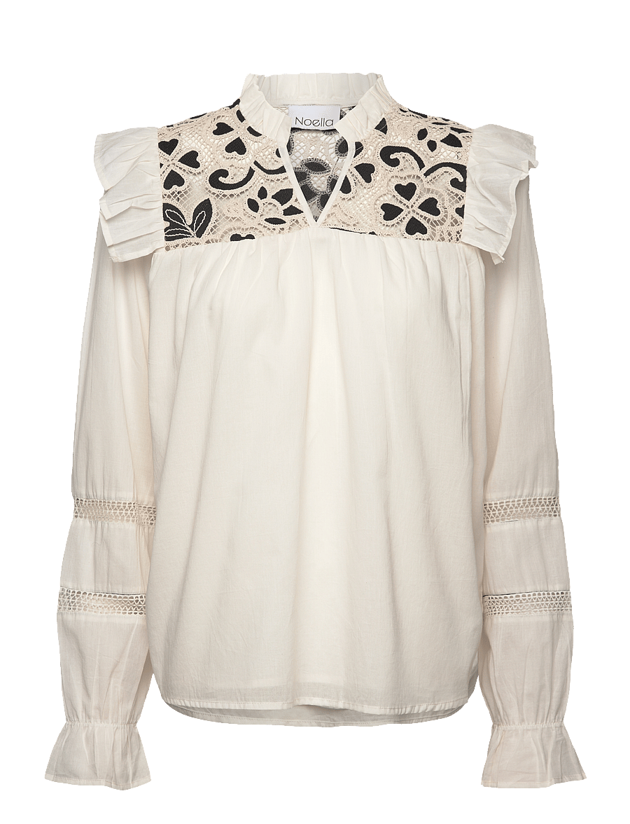 Noella - Salba Blouse - pikkade varrukatega pluusid - ivory - 0