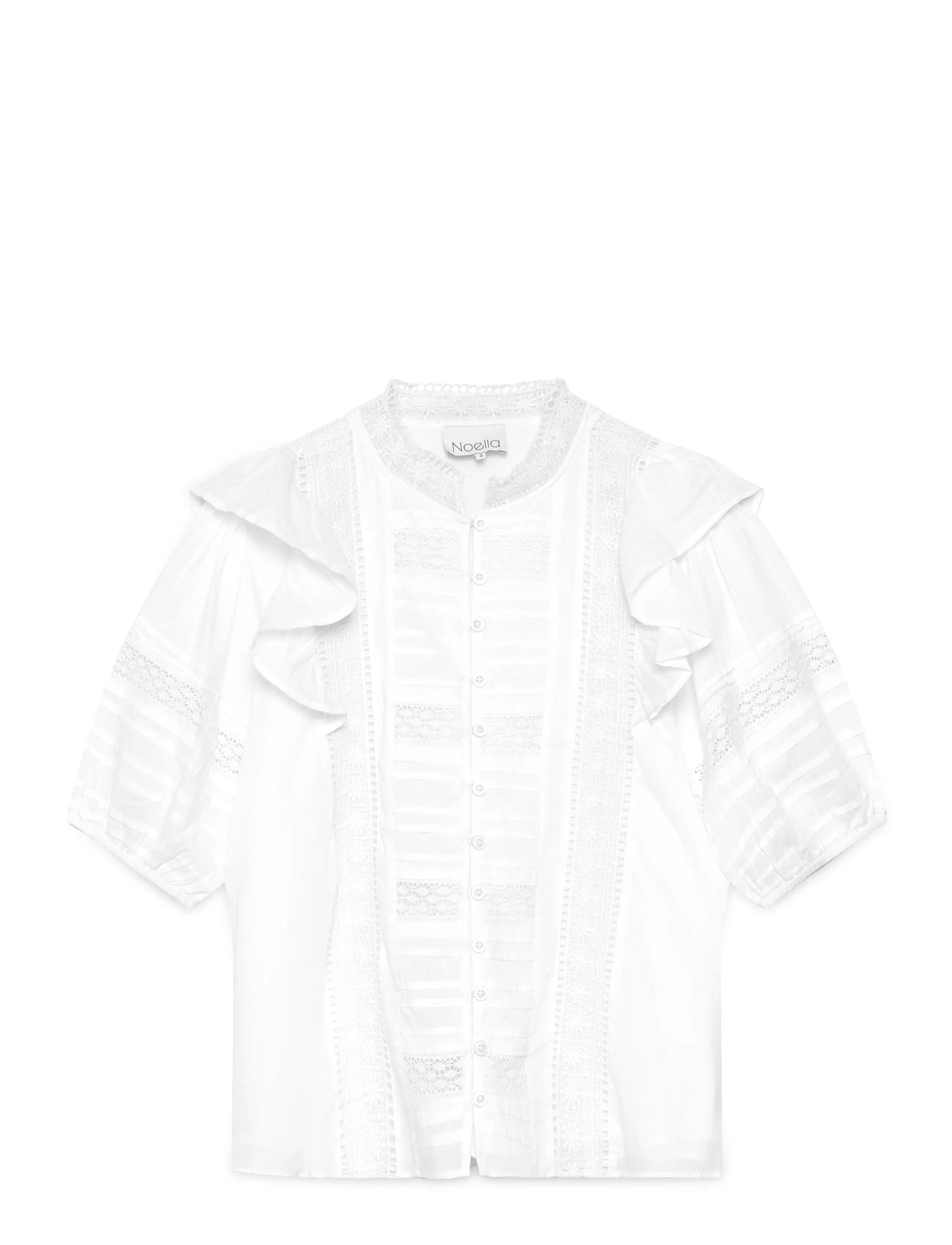 Noella - Keshondra Blouse - lühikeste varrukatega pluusid - white - 1