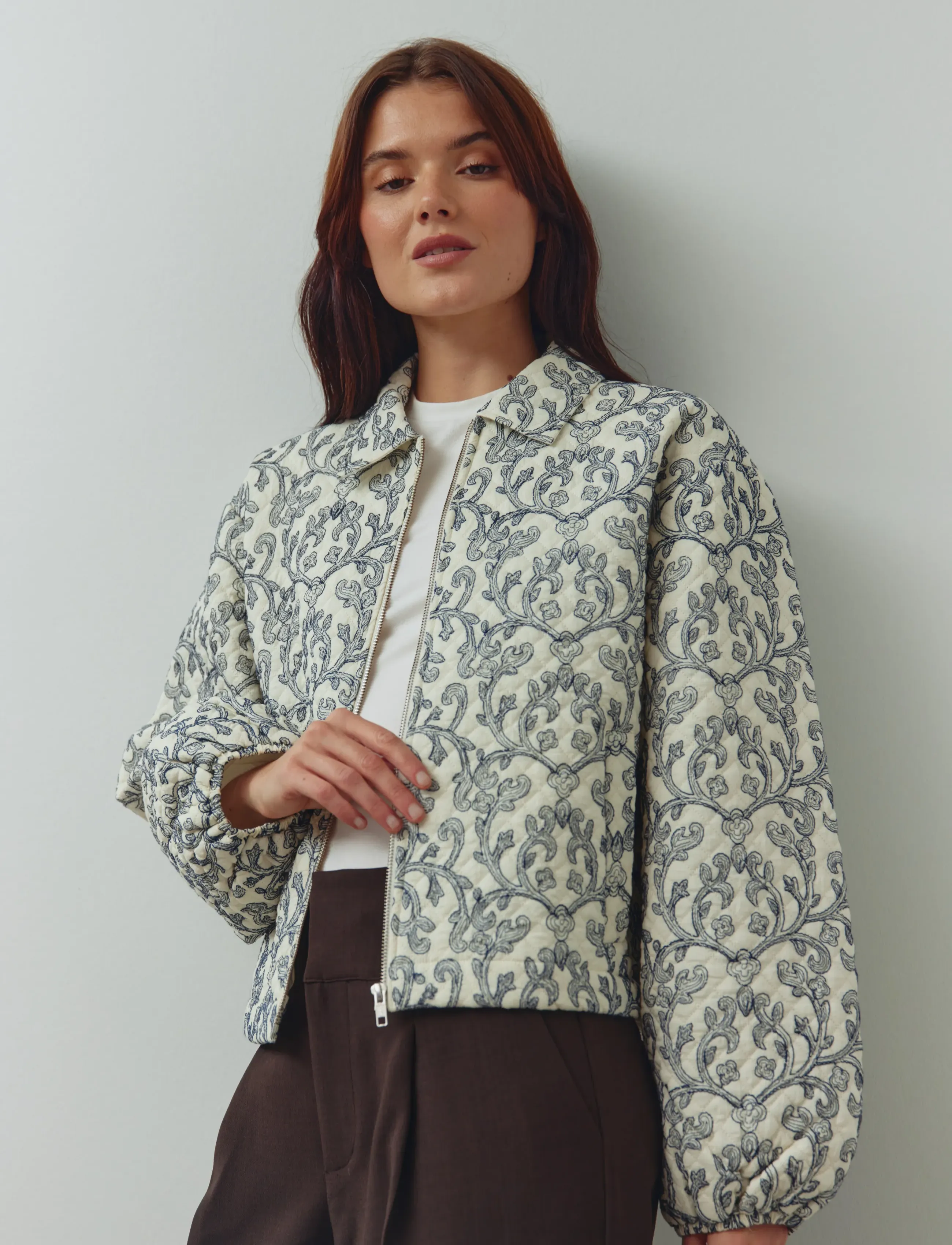 Noella N-Mariam Jacket, L, Cream, Jakker > Vatteret Jakke, Dame